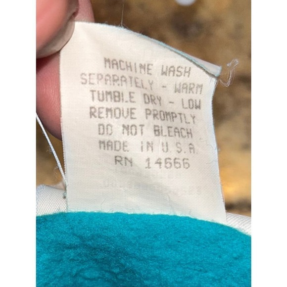 Vintage Teal BASSETT WALKER 90s Pullover Lightweight Sweatshirt Retro Y2k Small - Picture 9 of 9